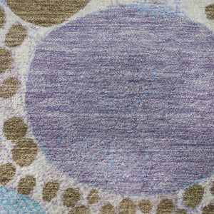 HomeRoots 8' X 10' Modern Khaki, Blue & Purple Geometric Area Rug – Washable, UV-Protected, Stain-Resistant Design 707267
