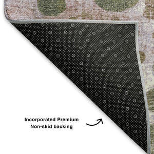 HomeRoots 10' X 14' Khaki Blue & Purple Geometric Washable Area Rug – Durable, Stain-Resistant, UV Protected! 707269