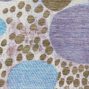 HomeRoots 10' X 14' Khaki Blue & Purple Geometric Washable Area Rug – Durable, Stain-Resistant, UV Protected! 707269