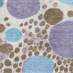 HomeRoots 10' X 14' Khaki Blue & Purple Geometric Washable Area Rug – Durable, Stain-Resistant, UV Protected! 707269