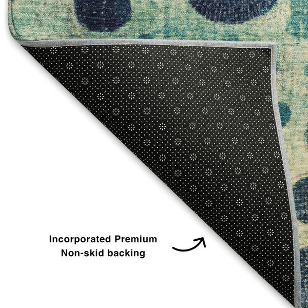 HomeRoots 8' X 10' Vibrant Teal, Pink & Orange Geometric Washable Area Rug with UV Protection & Durability 707285