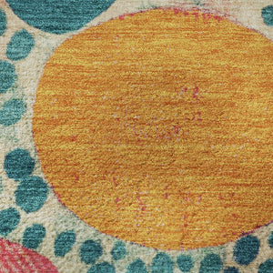 HomeRoots 8' X 10' Vibrant Teal, Pink & Orange Geometric Washable Area Rug with UV Protection & Durability 707285