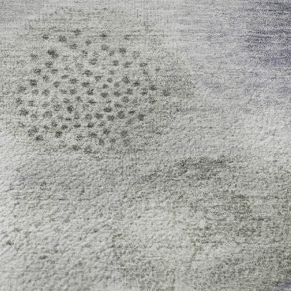 HomeRoots 8' X 10' Stylish Lavender Gray & Silver Geometric Area Rug - Washable, UV Protected, Non-Slip Design 707309