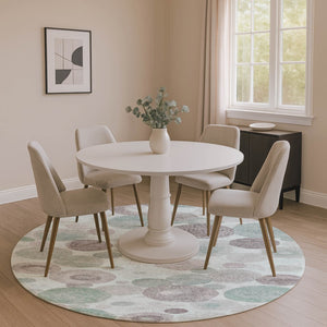 HomeRoots 8' X 10' Contemporary Mint Green and Gray Geometric Washable Area Rug with UV Protection Features 707315