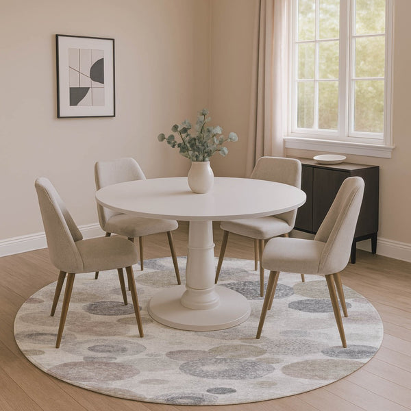 HomeRoots 8' X 10' Stylish Taupe Gray & Ivory Geometric Washable Area Rug with UV Protection & Comfort 707345