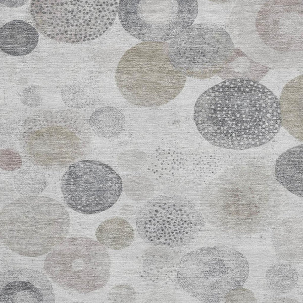 HomeRoots 10' X 14' Taupe Gray & Ivory Geometric Area Rug - Washable, UV Protected, Perfect for Modern Homes! 707347