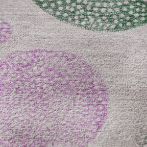 HomeRoots 8' X 10' Stylish Blush Green & Pink Geometric Area Rug – Washable, UV Protected & Stain Resistant! 707363