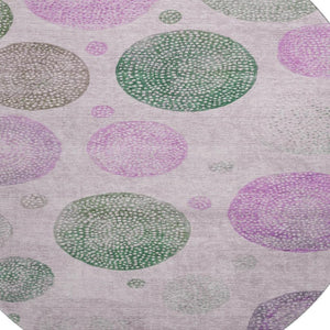 HomeRoots 8' X 10' Stylish Blush Green & Pink Geometric Area Rug – Washable, UV Protected & Stain Resistant! 707363