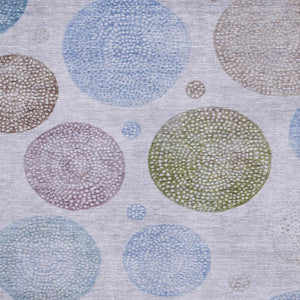 HomeRoots 9' X 12' Geometric Lavender Blue & Brown Washable Area Rug with UV Protection for High-Traffic Homes 707382