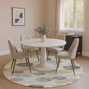 HomeRoots 8' X 10' Washable Gray Gold Silver Geometric Area Rug with UV Protection for Modern Homes & Pets 707393