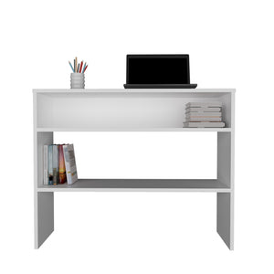 English Elm Being 39" Narrow 2-Tier Console Table with Ample Storage, Space-Saving Entryway Shelf, Easy Assembly White 40 L x 12 W x 4 H B070P234328
