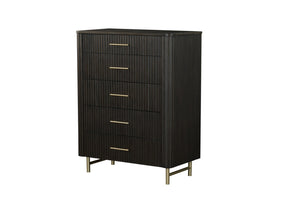 English Elm Clayten Five Drawer Espresso Chest Dovetail Build for Bedroom Storage B2756P506234