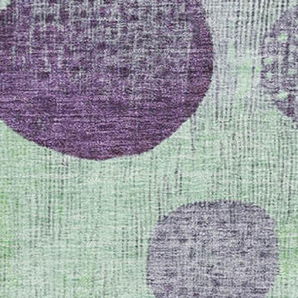 HomeRoots 9' X 12' Vibrant Purple & Green Geometric Washable Area Rug with UV Protection for Modern Spaces 707454