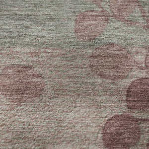 HomeRoots 8' X 10' Floral Washable Area Rug in Blush & Emerald - UV Protection, Stain Resistant & Easy Care! 707477