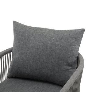 English Elm Christopher Knight Home® - [Set Of 2] Modern Gray Lounge Chairs With Curved Aluminum Frame & Cushions For Stylish Comfort Outdoors N767P237033G_2