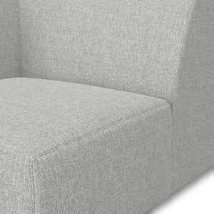 English Elm Rex Pale Grey Corner Sofa Module — Eco-Friendly Performance Fabric, Feather-Wrapped Foam Comfort, 40.6" B136P199233