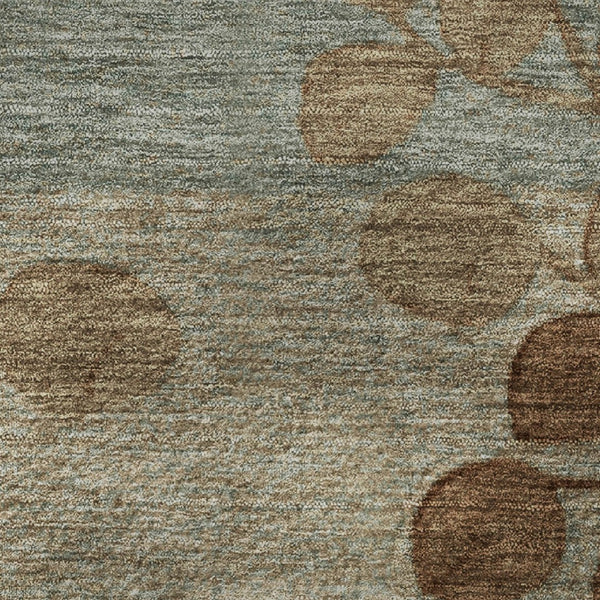 HomeRoots 8' X 10' Coffee and Gray Floral Washable Area Rug – UV Protected, Stain Resistant, Pet Friendly! 707501