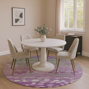 HomeRoots 8' X 10' Purple And Gray Floral Area Rug - Stylish, Washable, UV-Protected for Busy Homes & Kids! 707513