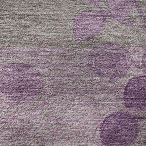 HomeRoots 8' X 10' Purple And Gray Floral Area Rug - Stylish, Washable, UV-Protected for Busy Homes & Kids! 707513