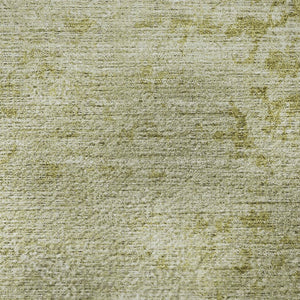 HomeRoots 8' Stylish Artichoke Green & Ivory Abstract Washable Round Rug – UV Protected, Stain-Resistant Comfort 707530