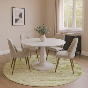 HomeRoots 8' X 10' Artichoke Green Abstract Washable Area Rug with UV Protection for Busy Homes & Style 707531
