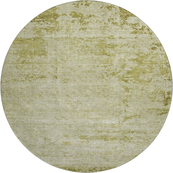 HomeRoots 8' X 10' Artichoke Green Abstract Washable Area Rug with UV Protection for Busy Homes & Style 707531