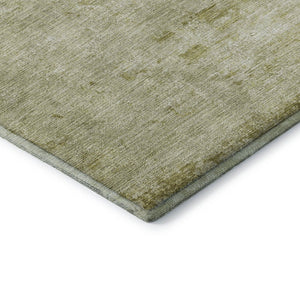 HomeRoots 8' X 10' Artichoke Green Abstract Washable Area Rug with UV Protection for Busy Homes & Style 707531