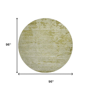 HomeRoots 8' X 10' Artichoke Green Abstract Washable Area Rug with UV Protection for Busy Homes & Style 707531