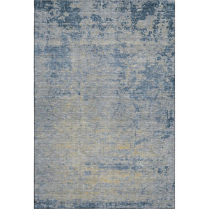 HomeRoots 5' X 8' Navy Blue & Beige Abstract Washable Area Rug - UV Protected, Stain Resistant, Modern Style 707535