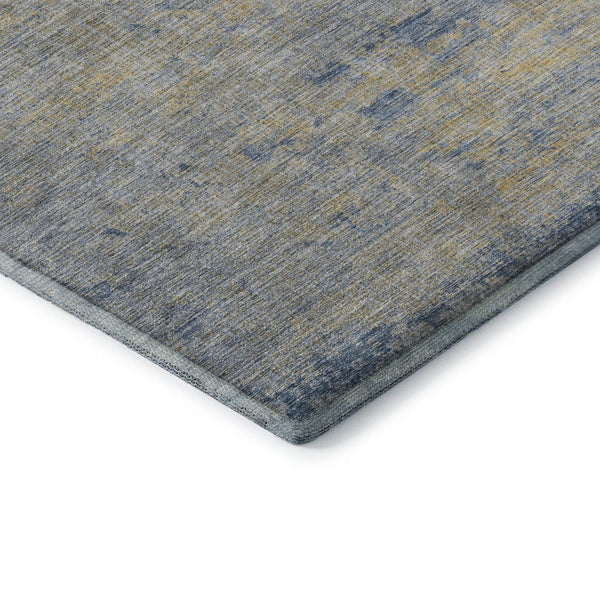 HomeRoots 8' X 10' Navy Blue & Beige Abstract Washable Area Rug – Durable, Stylish, UV-Protected for Homes 707537