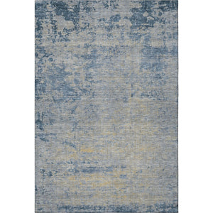 HomeRoots 10' Navy Blue & Beige Abstract Washable Area Rug – Durable, Stain Resistant, UV Protected for Homes 707539