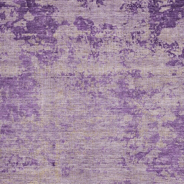 HomeRoots 5' X 8' Purple and Beige Abstract Area Rug - Washable, UV-Protected, Non-Slip for Family Spaces 707541