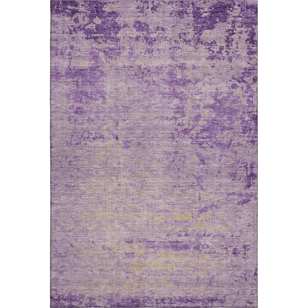 HomeRoots 10' X 14' Purple and Beige Abstract Area Rug – Washable, UV Resistant, Ideal for Family Spaces 707545