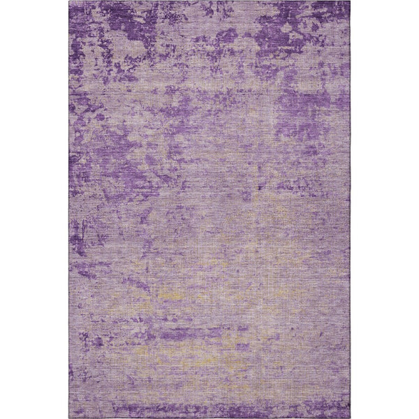 HomeRoots 10' X 14' Purple and Beige Abstract Area Rug – Washable, UV Resistant, Ideal for Family Spaces 707545