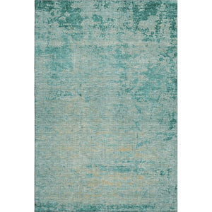 HomeRoots 5' X 8' Teal And Beige Abstract Area Rug - Stylish, Washable, UV-Protected for High-Traffic Homes 707547