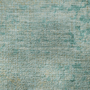 HomeRoots 8' X 10' Stylish Teal and Beige Abstract Washable Area Rug – Durable, UV-Protected, Pet-Friendly! 707549