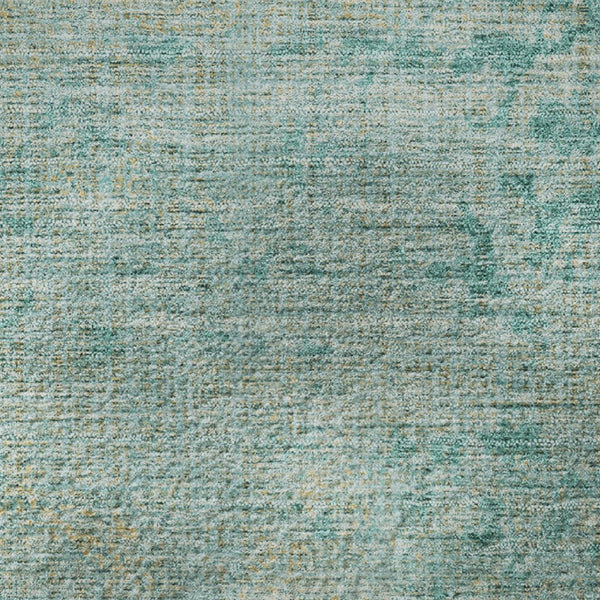 HomeRoots 8' X 10' Stylish Teal and Beige Abstract Washable Area Rug – Durable, UV-Protected, Pet-Friendly! 707549