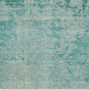 HomeRoots 9' X 12' Teal And Beige Abstract Area Rug - Durable, Stain-Resistant with UV Protection for Homes 707550