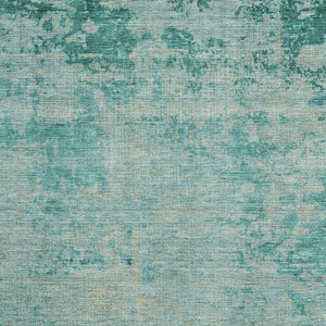 HomeRoots 10' X 14' Teal and Beige Abstract Washable Area Rug - Stylish UV Protected Design for Modern Homes 707551