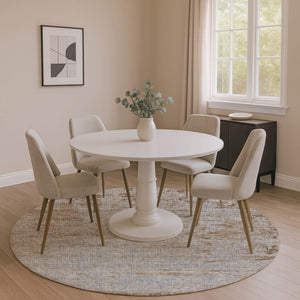 HomeRoots 8' X 10' Washable Taupe & Beige Abstract Area Rug with UV Protection for Homes with Kids & Pets 707555