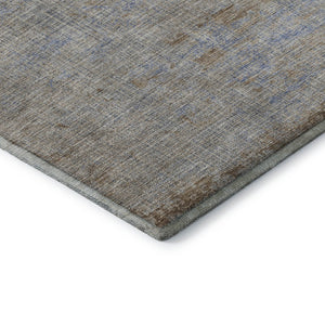 HomeRoots 9' X 12' Taupe and Beige Abstract Area Rug - Washable, UV-Protected, Durable for Homes with Kids & Pets 707556