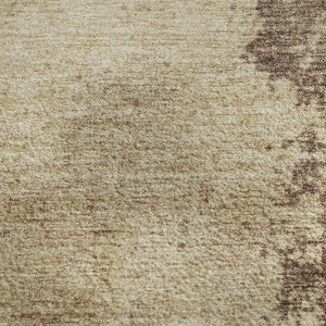 HomeRoots 10' X 14' Washable Brown and Beige Abstract Area Rug with UV Protection, Non-Slip Felt Backing 707563