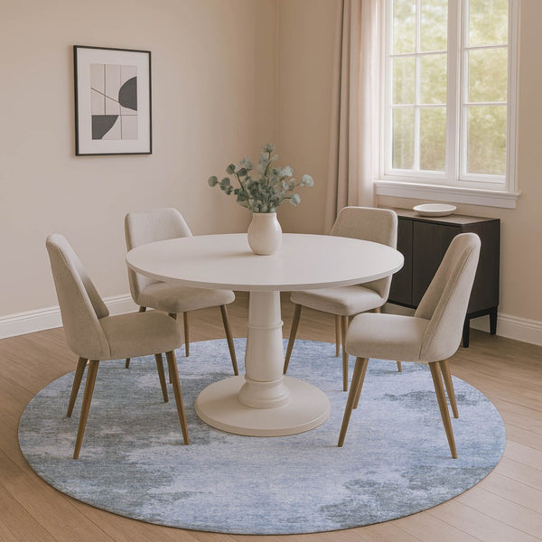HomeRoots 8' X 10' Washable Blue & Gray Abstract Area Rug with UV Protection - Durable, Stylish, Pet-Friendly! 707567