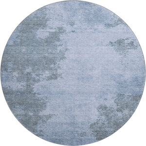 HomeRoots 8' X 10' Washable Blue & Gray Abstract Area Rug with UV Protection - Durable, Stylish, Pet-Friendly! 707567