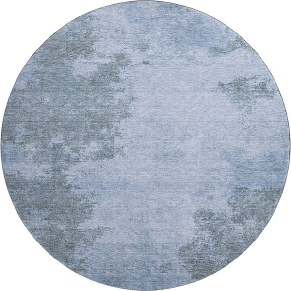 HomeRoots 8' X 10' Washable Blue & Gray Abstract Area Rug with UV Protection - Durable, Stylish, Pet-Friendly! 707567