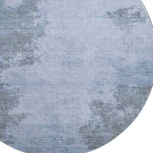 HomeRoots 8' X 10' Washable Blue & Gray Abstract Area Rug with UV Protection - Durable, Stylish, Pet-Friendly! 707567