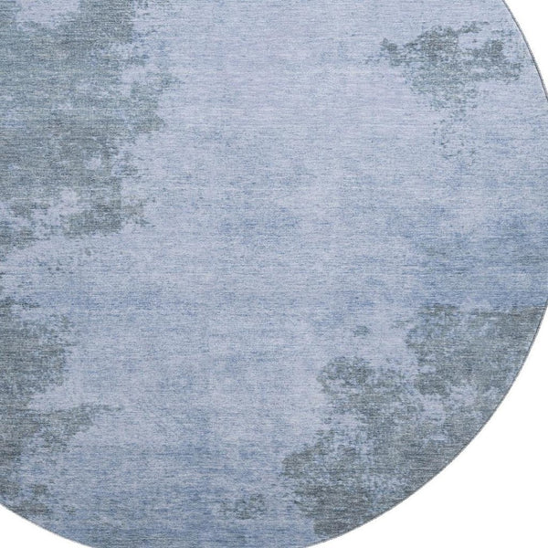 HomeRoots 8' X 10' Washable Blue & Gray Abstract Area Rug with UV Protection - Durable, Stylish, Pet-Friendly! 707567