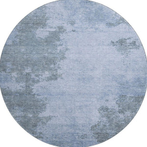 HomeRoots 8' X 10' Washable Blue & Gray Abstract Area Rug with UV Protection - Durable, Stylish, Pet-Friendly! 707567