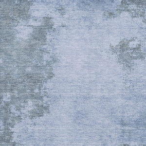 HomeRoots 9' X 12' Blue and Gray Abstract Washable Area Rug with UV Protection - Perfect for Families & Pets! 707568