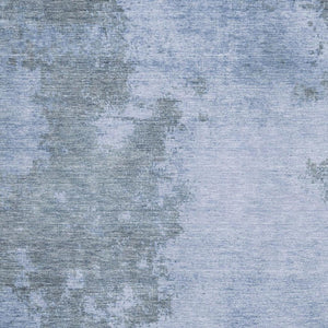 HomeRoots 10' X 14' Blue And Gray Abstract Washable Area Rug – Stain Resistant, UV Protected, Non-Slip Backing 707569